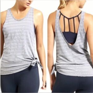 Athleta Max Out Side Tie Tank Activewear Yoga Workout Casual Bra Hooks Gym